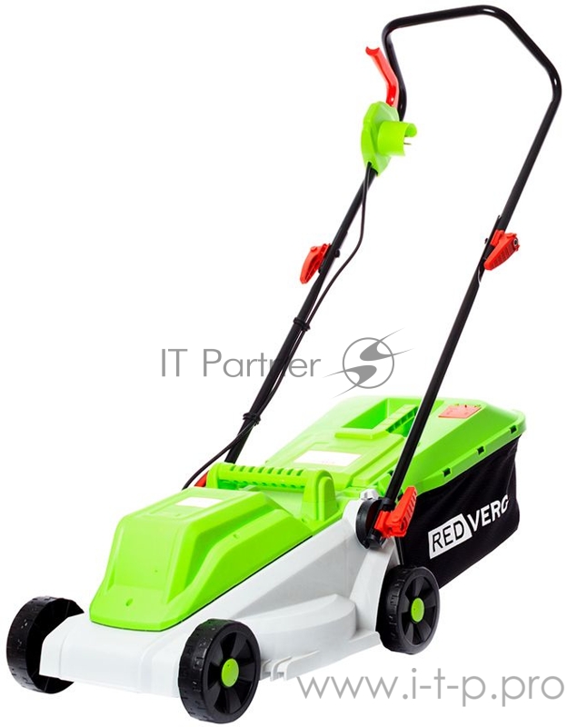 Газонокосилка электрическая RedVerg RD-ELM32 220В/50Гц1,2кВт 3300 об/мин ширина-32см высота: 27/45/62мм травосборник- 30л вес-5,6кг.