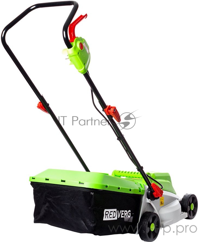 Газонокосилка электрическая RedVerg RD-ELM32 220В/50Гц1,2кВт 3300 об/мин ширина-32см высота: 27/45/62мм травосборник- 30л вес-5,6кг.
