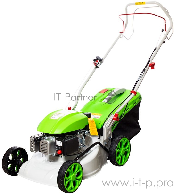 Газонокосилка бензиновая RedVerg RD-GL40S 2,0кВт/2,7л.с GP145-F 146сс самох. дека - сталь ширина-40см высота : 25-75мм 6 положений травосборник (пластик/текстиль)-45л вес-25,5кг
