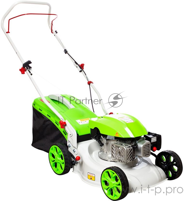 Газонокосилка бензиновая RedVerg RD-GL40 2,0кВт/2,7л.с GP145-F 146CC несамох. дека - сталь ширина-40см высота : 25-75мм 6 положений травосборник (пластик/текстиль)-45л вес-23кг.