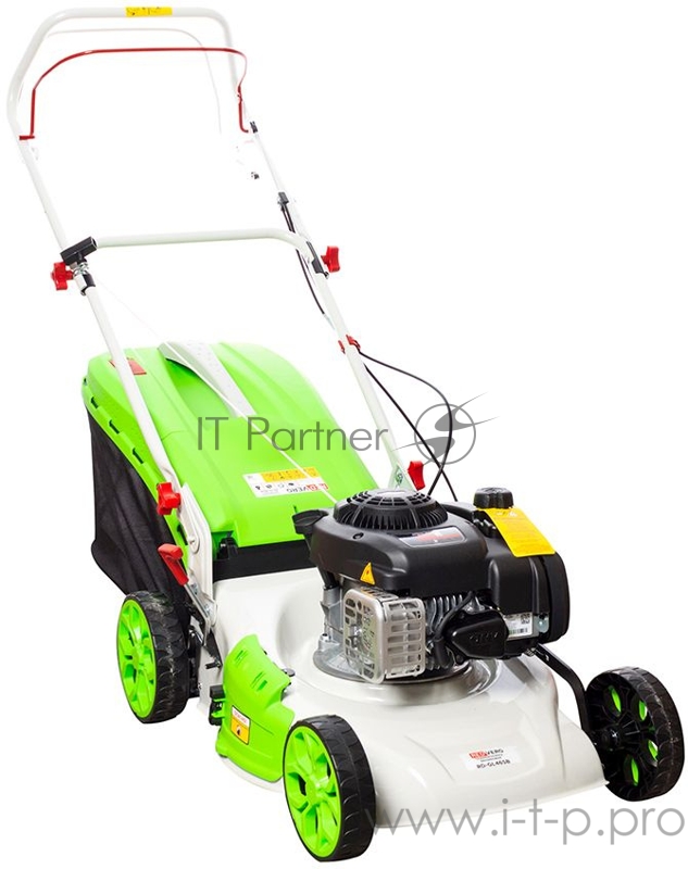Газонокосилка бензиновая RedVerg RD-GL46SB 2,0кВт/2.7л.с. B&S300 146сс самох. дека - сталь ширина-46см высота: 30-80мм 6 положений травосборник (пластик/тестиль) - 70л вес-30кг