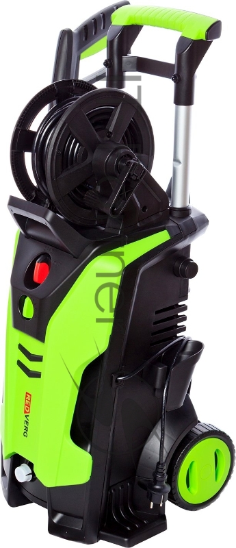 Мойка высокого давления индукционная RedVerg RD-HPW2000IC 220В/50Гц 2000Вт индукционный двигатель 145 бар расход воды-6,5л/мин темпер. воды на вх.-до 60 град шланг-8м пласт. пистолет и удлинит. насадка емкость для моющего средства вес-16,9кг