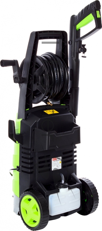 Мойка высокого давления RedVerg RD-HPW2000 220В/50Гц 2000Вт 145 бар расход воды-6,8л/мин темпер. воды на вх.-до 60 град катушка со шлангом -8м пласт. пистолет и удлинит. насадка вес-10,9кг