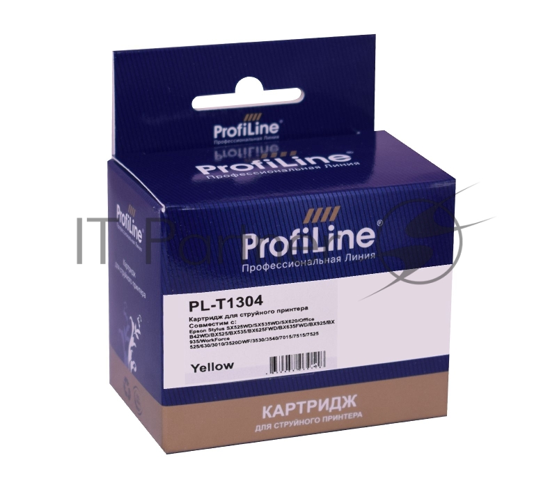 Струйный картридж PL-T1304 для принтеров Epson Stylus SX525WD/SX535WD/SX620/Office B42WD/BX525/BX535/BX625FWD/BX6 525/630/3010/3520DWF/3530/3540 с чернилами Yellow 10,1 мл ProfiLine