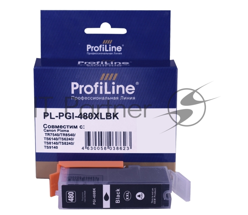 Струйный картридж PL-PGI-480XLBK для принтеров Canon Pixma TR7540/TR8540/TS6140/TS6240/TS с чернилами Black ProfiLine