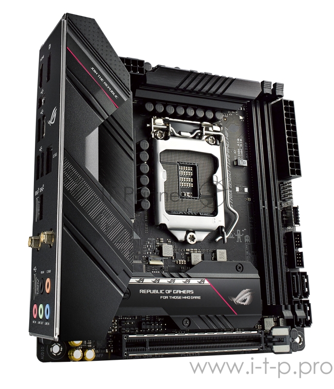 Материнская плата ASUS ROG STRIX B560-I GAMING WIFI, LGA1200, B560, 2*DDR4, HDMI+DP, SATA3 + RAID, Audio, Gb LAN, USB 3.2*9, USB 2.0*3, COM*1 header (w/o cable), mITX 90MB16Y0-M0EAY0