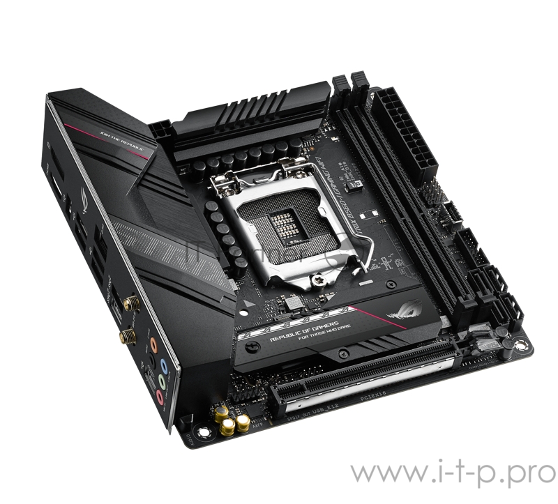 Материнская плата ASUS ROG STRIX B560-I GAMING WIFI, LGA1200, B560, 2*DDR4, HDMI+DP, SATA3 + RAID, Audio, Gb LAN, USB 3.2*9, USB 2.0*3, COM*1 header (w/o cable), mITX 90MB16Y0-M0EAY0