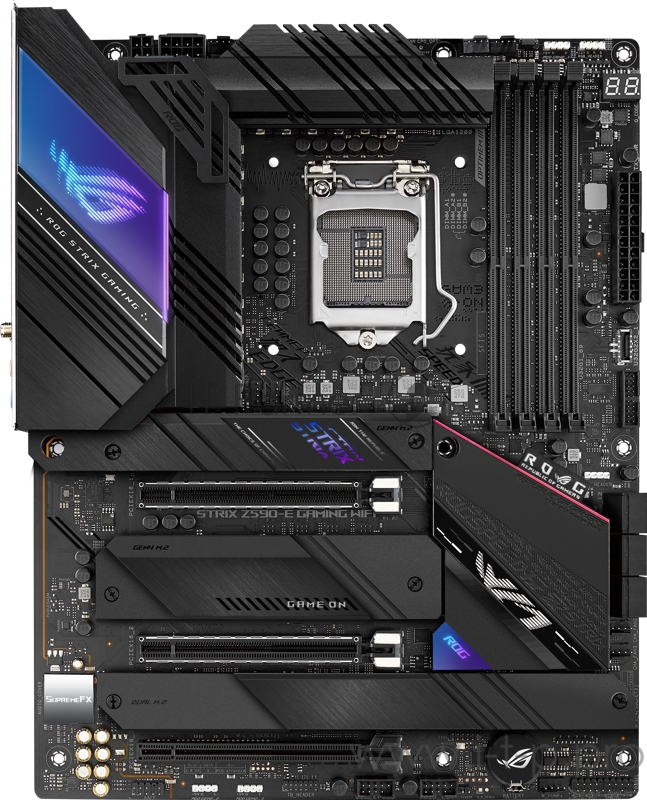 Материнская плата ASUS ROG STRIX Z590-E GAMING WIFI, LGA1200, Z590, 4*DDR4, DP+HDMI, SLI+CrossFireX, SATA3 + RAID, Audio, 2,5Gb LAN, USB 3.2*9, USB 2.0*8, ATX 90MB1640-M0EAY0