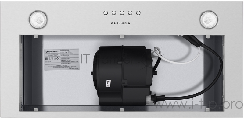 Кухонная вытяжка MAUNFELD Crosby Singl 50 нержавеющая сталь