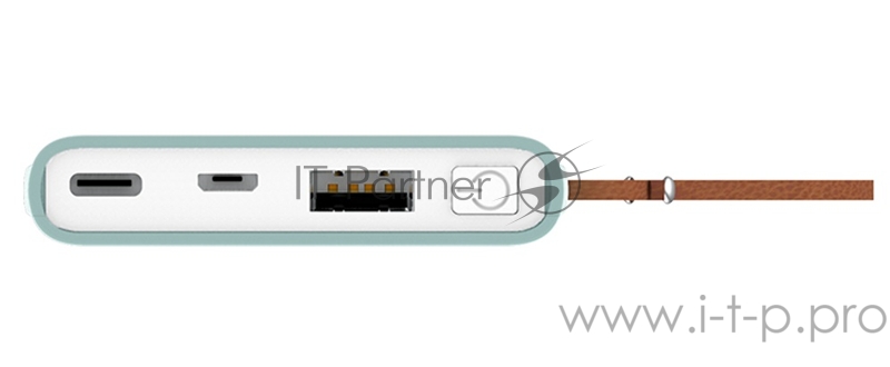 Внешний аккумулятор HIPER TRAVEL 5K Ice Li-Pol 5000 mAh 2.1A 2xUSB 1xType-C голубой