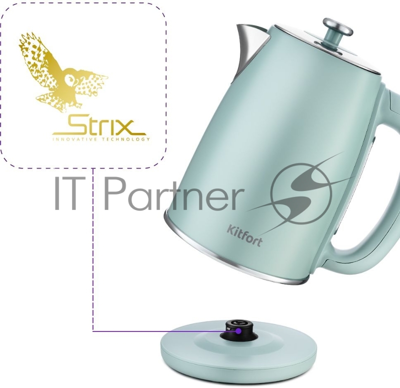 Чайник электрический Kitfort KT-6120-1 1.7л. мятный