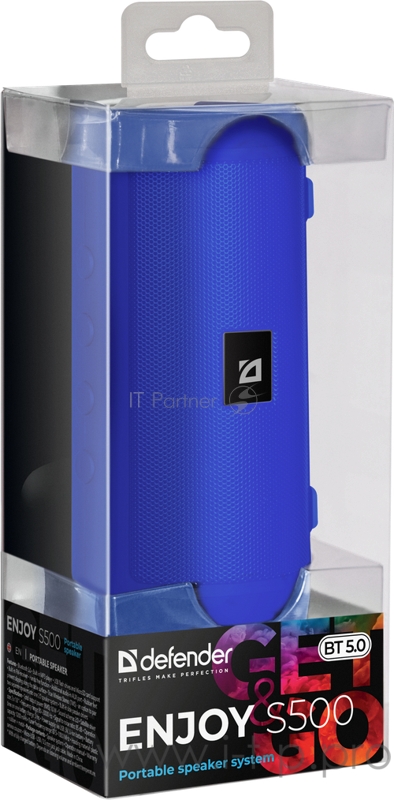Портативная колонка Enjoy S500 синий, 10Вт, BT/FM/TF/USB/AUX DEFENDER