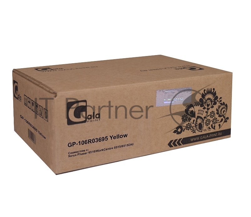 Картридж GP-106R03695 для принтеров Xerox Phaser 6510/WorkCentre 6515/6515DNI Yellow 4300 копий GalaPrint