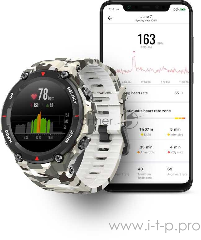 Смарт-часы Xiaomi Amazfit T-Rex 1.39 AMOLED камуфляж