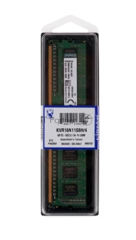 Kingston DDR3 DIMM 4GB (PC3-12800) 1600MHz KVR16N11S8H/4WP Height 30mm