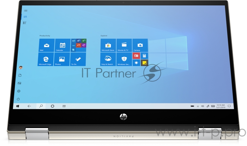 Ноутбук HP Pavilion 14x360 14-dw1010ur 14(1920x1080 IPS)/Intel Core i3 1115G4(3Ghz)/4096Mb/256PCISSDG UHD Graphics/Cam/WiFi/45WHr/war 1y/Warm gold/W10 + fingerprint