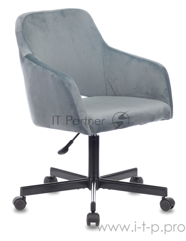 Кресло Бюрократ CH-380M голубая сталь Italia 21 крестовина металл черный