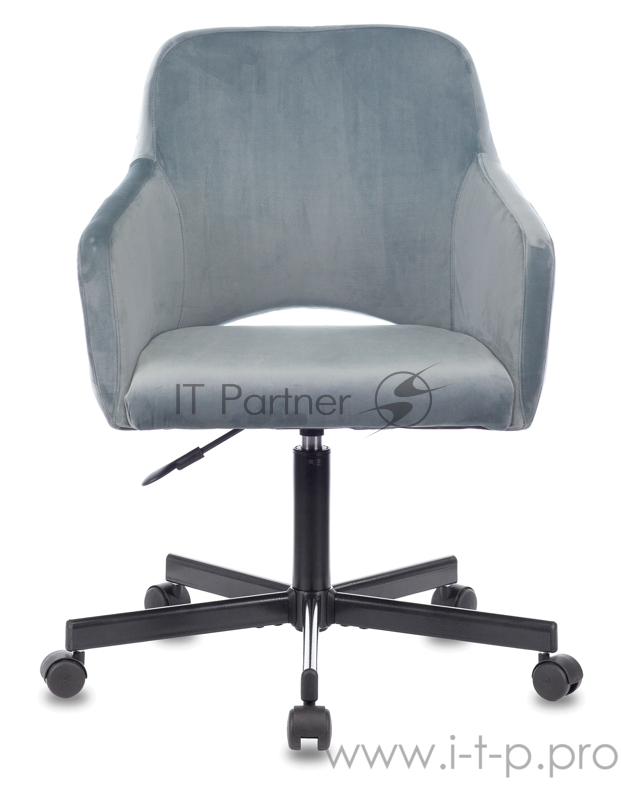 Кресло Бюрократ CH-380M голубая сталь Italia 21 крестовина металл черный