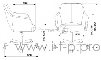 Кресло Бюрократ CH-380M голубая сталь Italia 21 крестовина металл черный