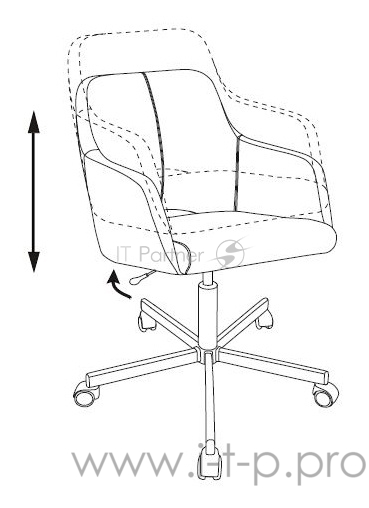 Кресло Бюрократ CH-380M придорожная трава 38-407 крестовина металл