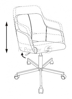 Кресло Бюрократ CH-380M сапфировый Italia 17 крестовина металл черный