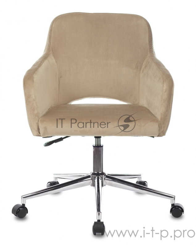 Кресло Бюрократ CH-380SL латте Italia 5 крестовина металл хром