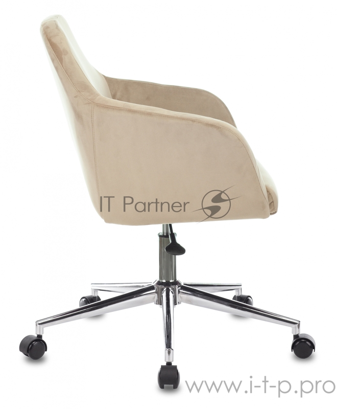 Кресло Бюрократ CH-380SL латте Italia 5 крестовина металл хром