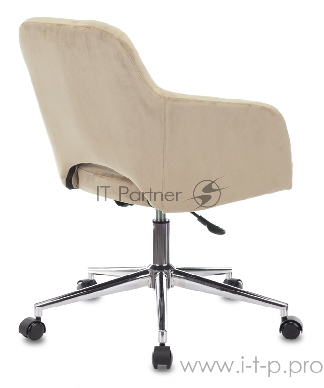 Кресло Бюрократ CH-380SL латте Italia 5 крестовина металл хром