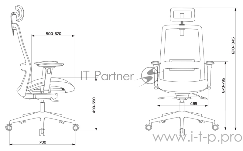 Кресло руководителя Бюрократ 821 черный сетка с подголов. крестовина алюминий