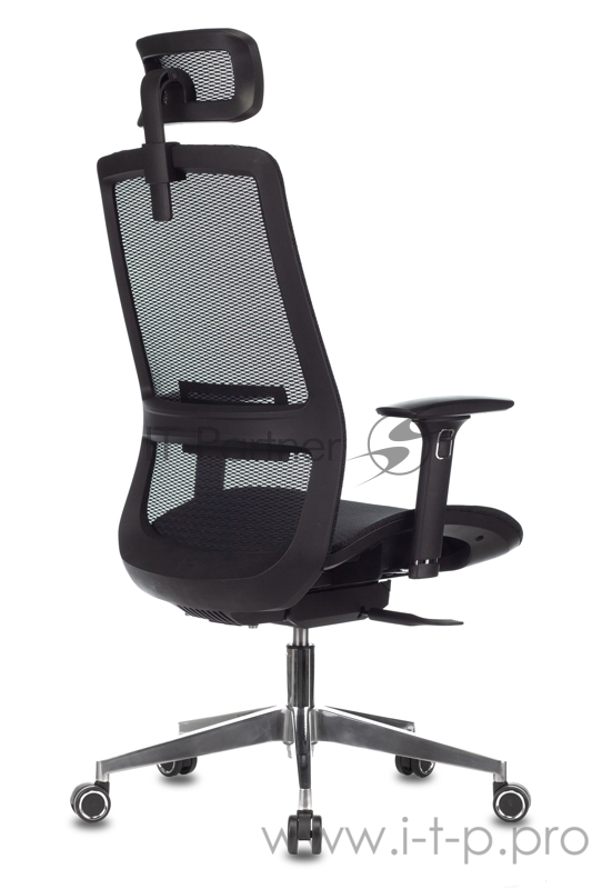 Кресло руководителя Бюрократ 821 черный сетка с подголов. крестовина алюминий