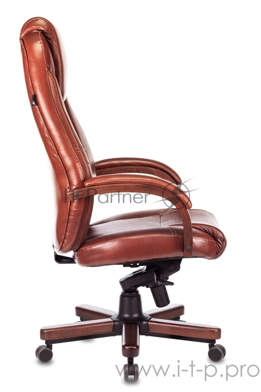 Кресло руководителя Бюрократ T-9923WALNUT светло-коричневый Leather Eichel кожа крестовина металл/дерево