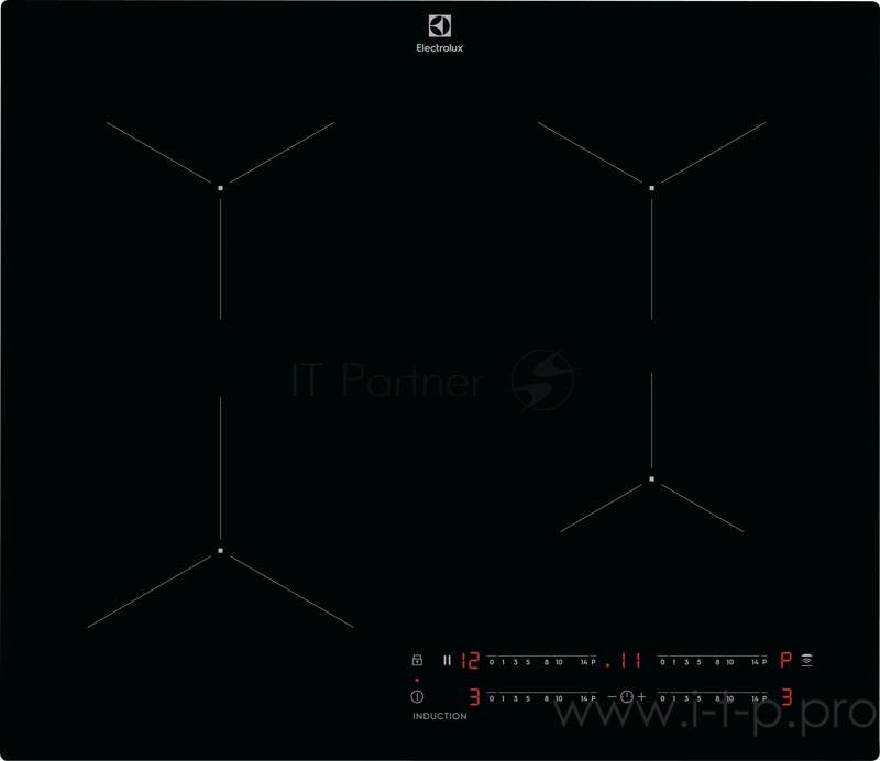 Индукционная варочная поверхность ELECTROLUX CIL61443C, черный