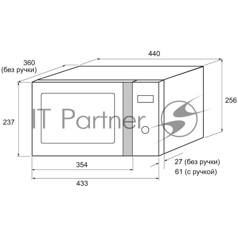 Печь СВЧ KRONA QUANTUM 44 WH/IX