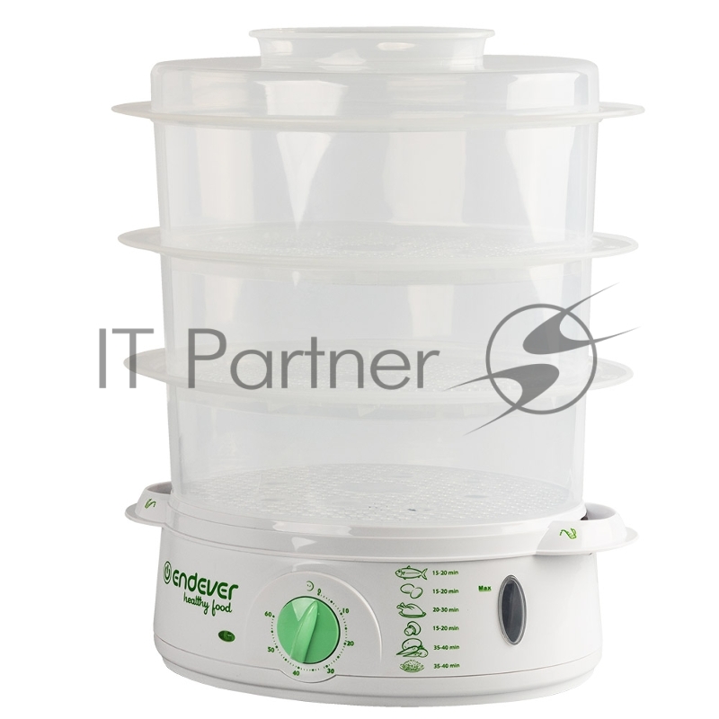 Пароварка Endever Vita-175, белый/зеленый