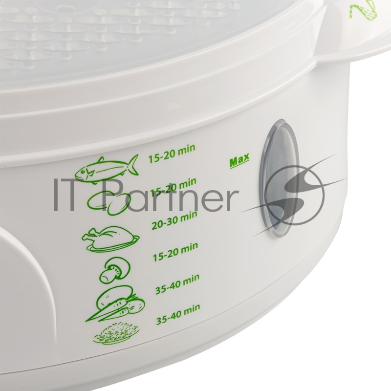 Пароварка Endever Vita-175, белый/зеленый