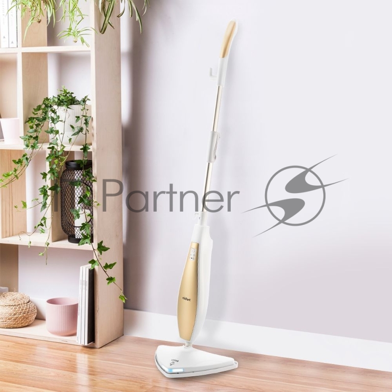 Швабра паровая Kitfort KT-1014 1300Вт золотистый/белый