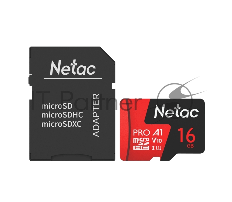 Флеш-накопитель NeTac Карта памяти Netac MicroSD card P500 Extreme Pro 16GB, retail version w/SD adapter