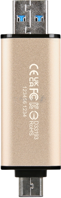 Флеш-накопитель Transcend USB Накопитель Transcend 128GB, JETFLASH USB3.2, TLC, High Speed, Type-C и Type A (420/400 МБ/с)