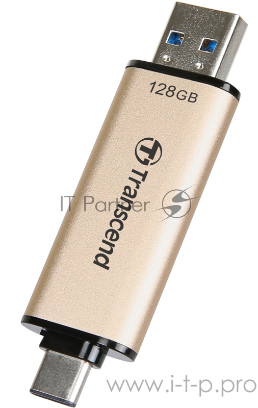 Флеш-накопитель Transcend USB Накопитель Transcend 128GB, JETFLASH USB3.2, TLC, High Speed, Type-C и Type A (420/400 МБ/с)