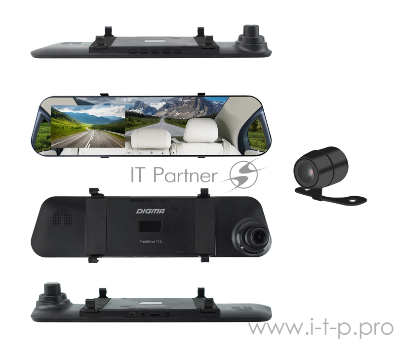 Видеорегистратор Digma FreeDrive 114 черный 1080x1920 1080p 140гр. GP2247E