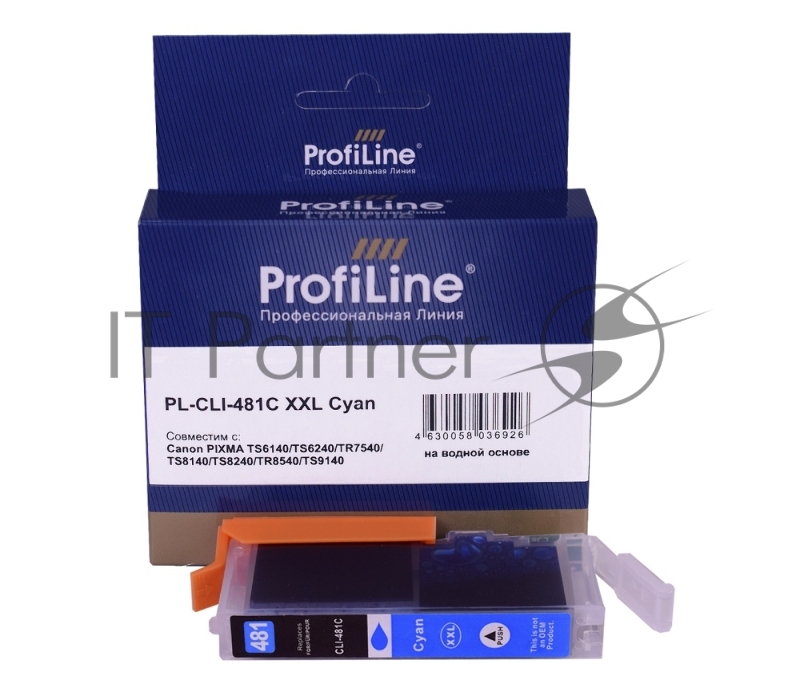 Струйный картридж PL-CLI-481C XXL для принтеров CANON PIXMA TS6140/TS6240/TR7540/TS8140/TS с чернилами Cyan ProfiLine