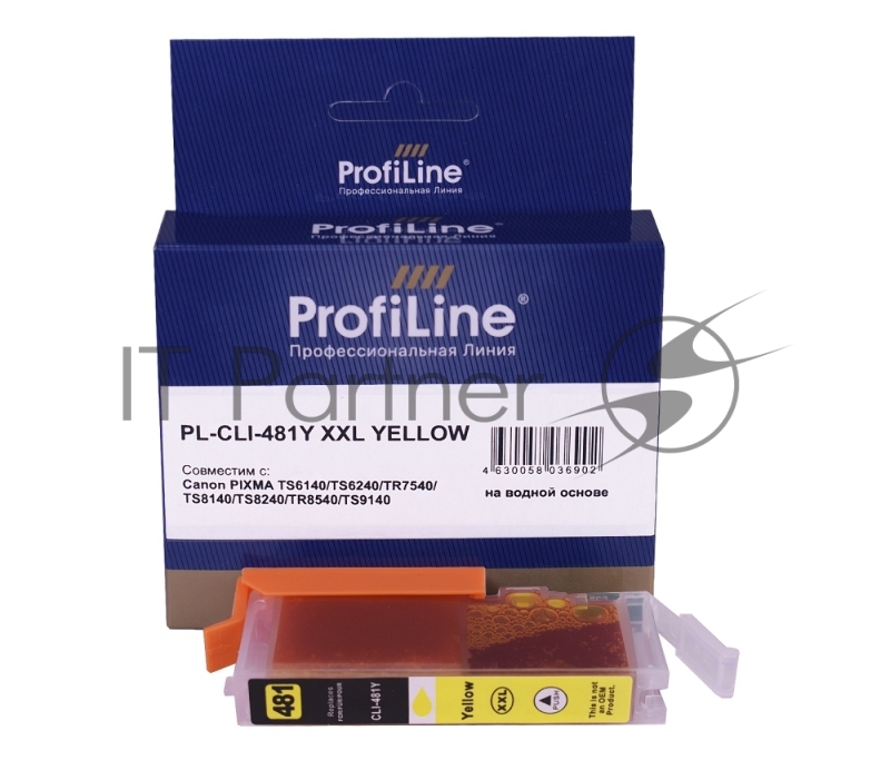 Струйный картридж PL-CLI-481Y XXL для принтеров CANON PIXMA TS6140/TS6240/TR7540/TS8140/TS с чернилами Yellow ProfiLine