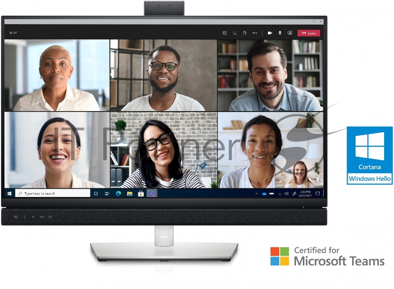 МОНИТОР 27 DELL C2722DE Black-Silver с поворотом экрана (IPS, 2560x1440, 5 ms, 178°/178°, 350 cd/m, 1000:1, +HDMI 1.4)