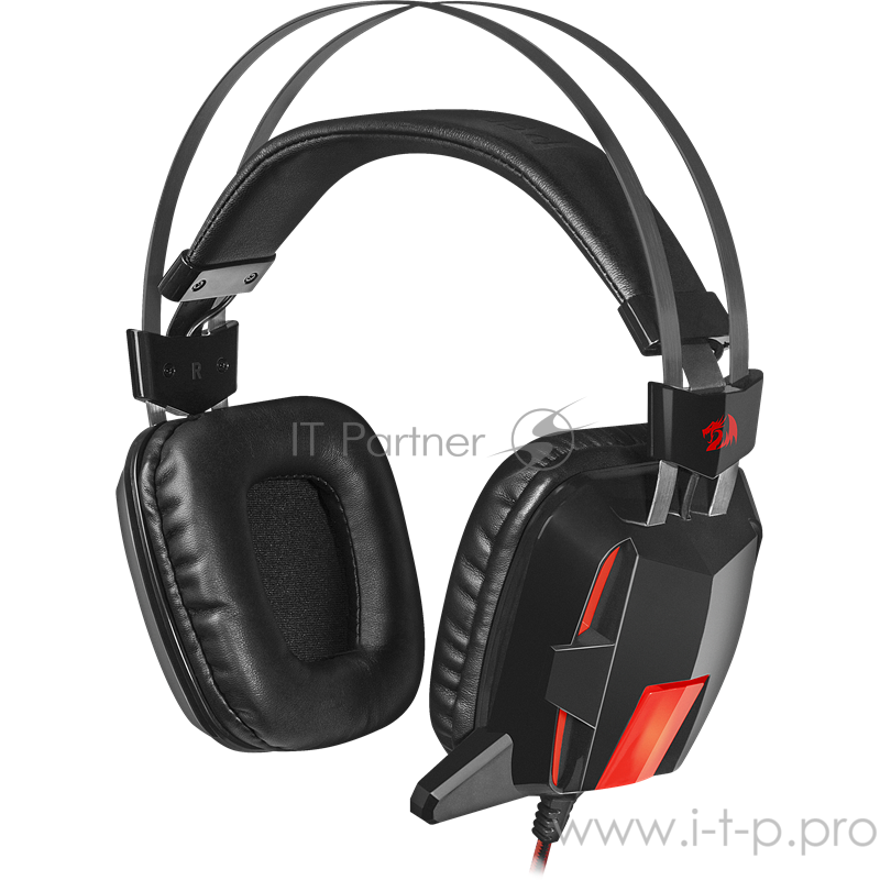 Наушники Defender Lagopasmutus красный + черный, кабель 2 м