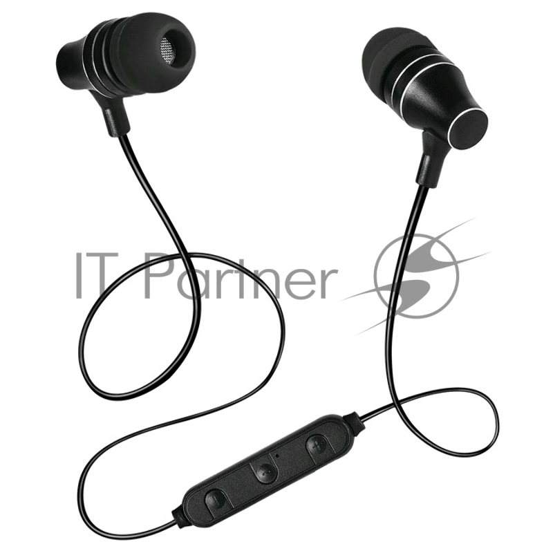 Наушники SVEN E-225B, черный {Bluetooth 4.1, 2 комплекта сменных амбушюр, Время работы от аккумулятора 5 часов}