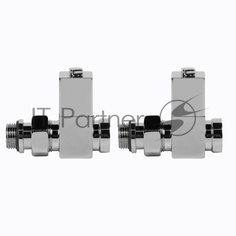 Набор дизайн-вентилей, CUBE, прямой (хром) 1/2