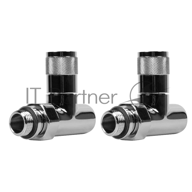 Набор дизайн-вентилей, PIANO, прямой (хром) 1/2