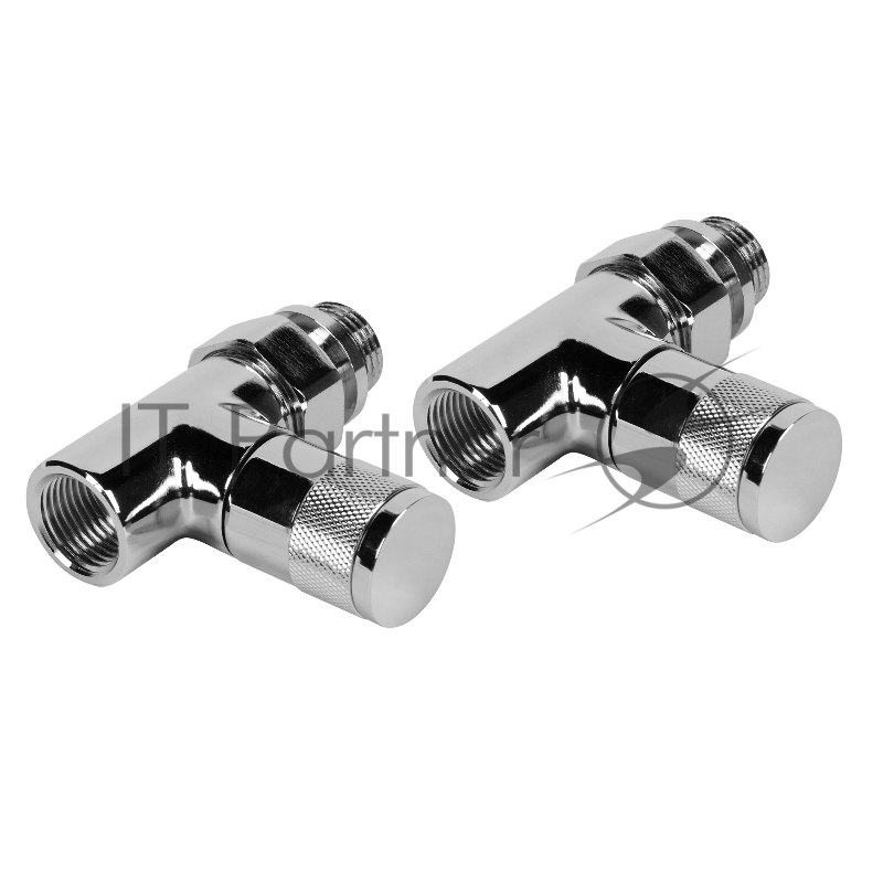 Набор дизайн-вентилей, PIANO, прямой (хром) 1/2