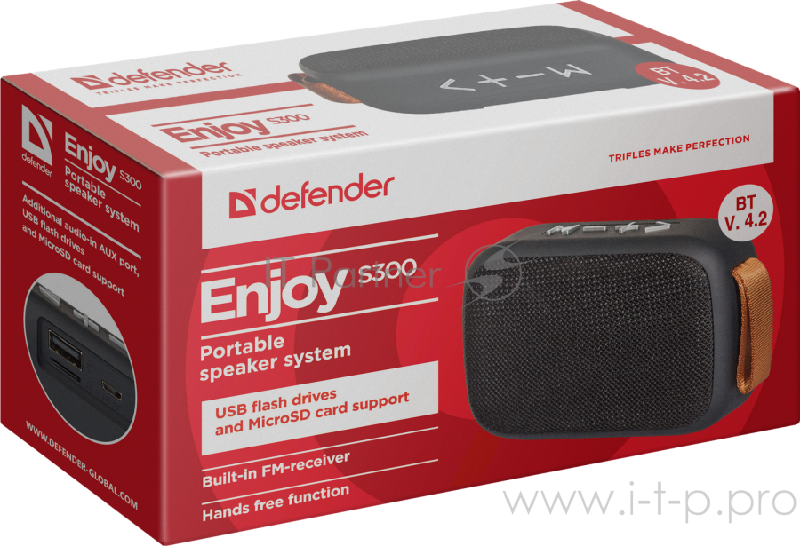Колонки Defender Enjoy S300 Bluetooth, 3Вт, FM/microSD/USB