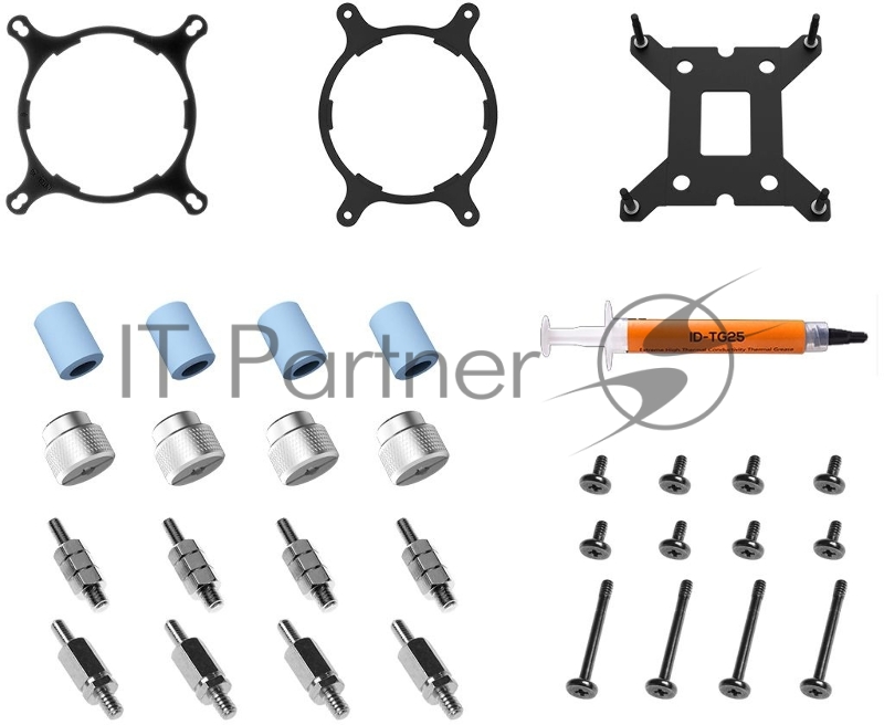 Комплект водяного охлаждения ID-Cooling ZOOMFLOW_240XT_SNOW (универсальный, 250W, 18.0–26.4 dB, 700-1500 rpm, 2x120мм, п